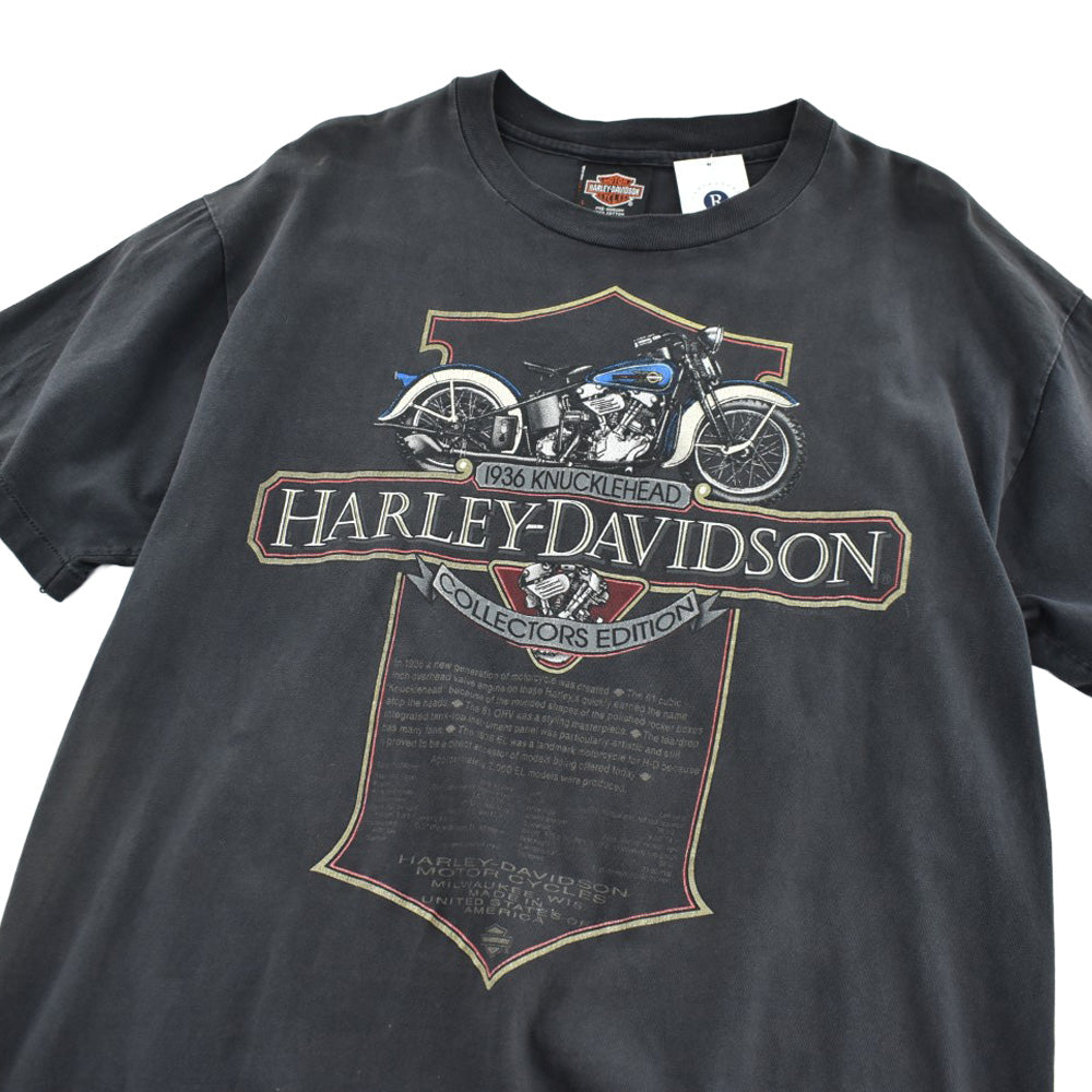 90's HARLEY-DAVIDSON "1936 KNUCKLEHEAD" ハーレーTシャツ USA製 260626H