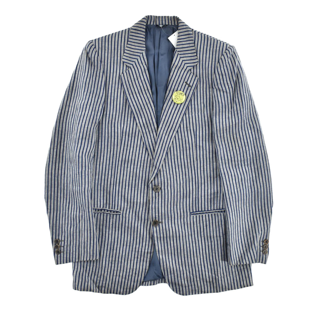 80's Pierre Cardin "FLIPPER" リネン ストライプ テーラードジャケット 260901H