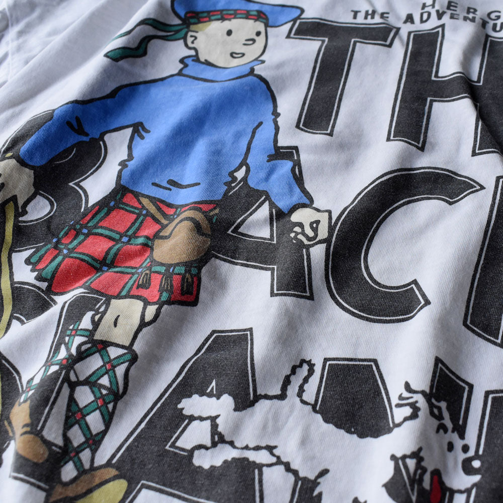 90-00’s The Adventures of Tintin “The Black Island” キャラクター Tシャツ 250916
