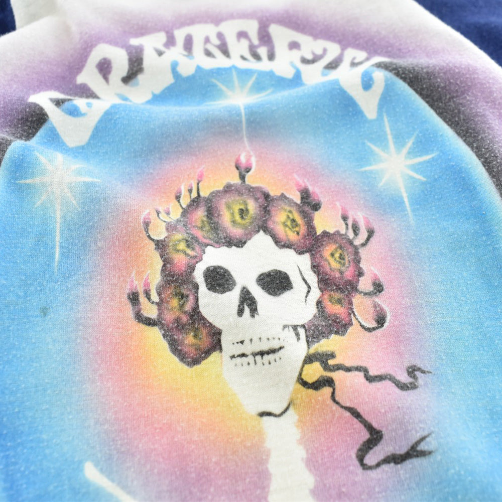 80's GRATEFUL DEAD "SKULL & ROSES" ラグラン ロックTシャツ 260529H