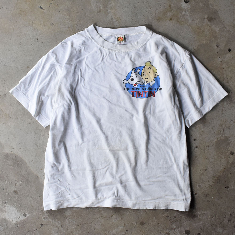 90-00’s The Adventures of Tintin “The Black Island” キャラクター Tシャツ 250916
