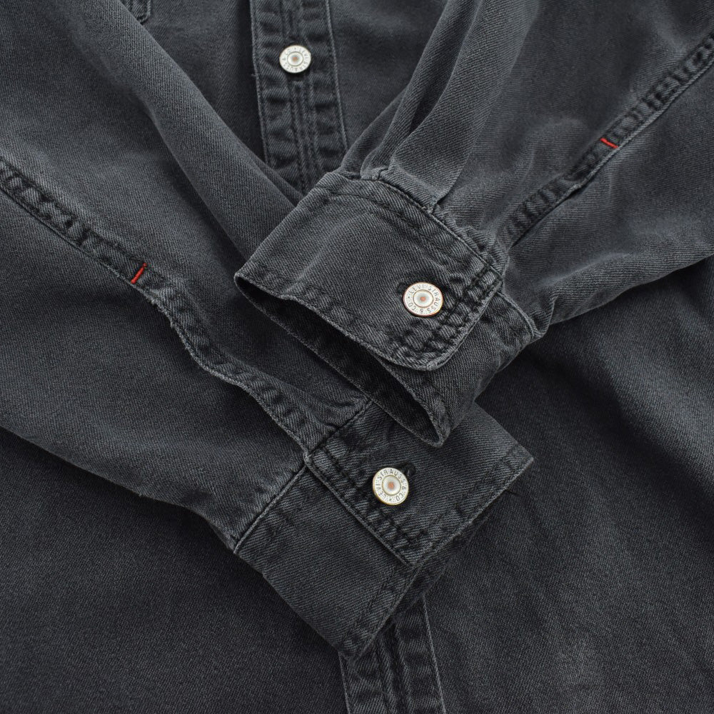 90's Levi's RED TAB "Rockers / LET'S ROLL" ワッペン ブラックデニムシャツ 260630H