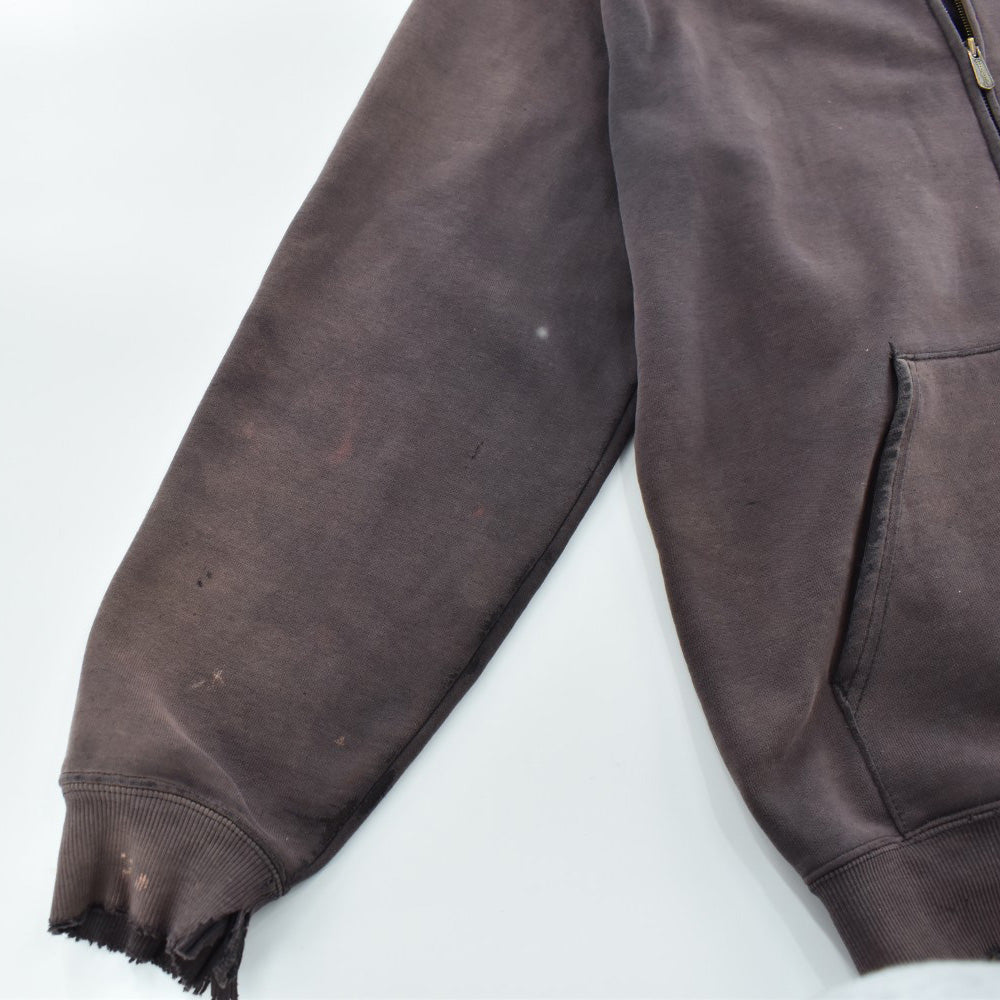 Y2K Carhartt 刺繍ロゴ "鬼フェード＆BORO" ジップパーカー  260616H