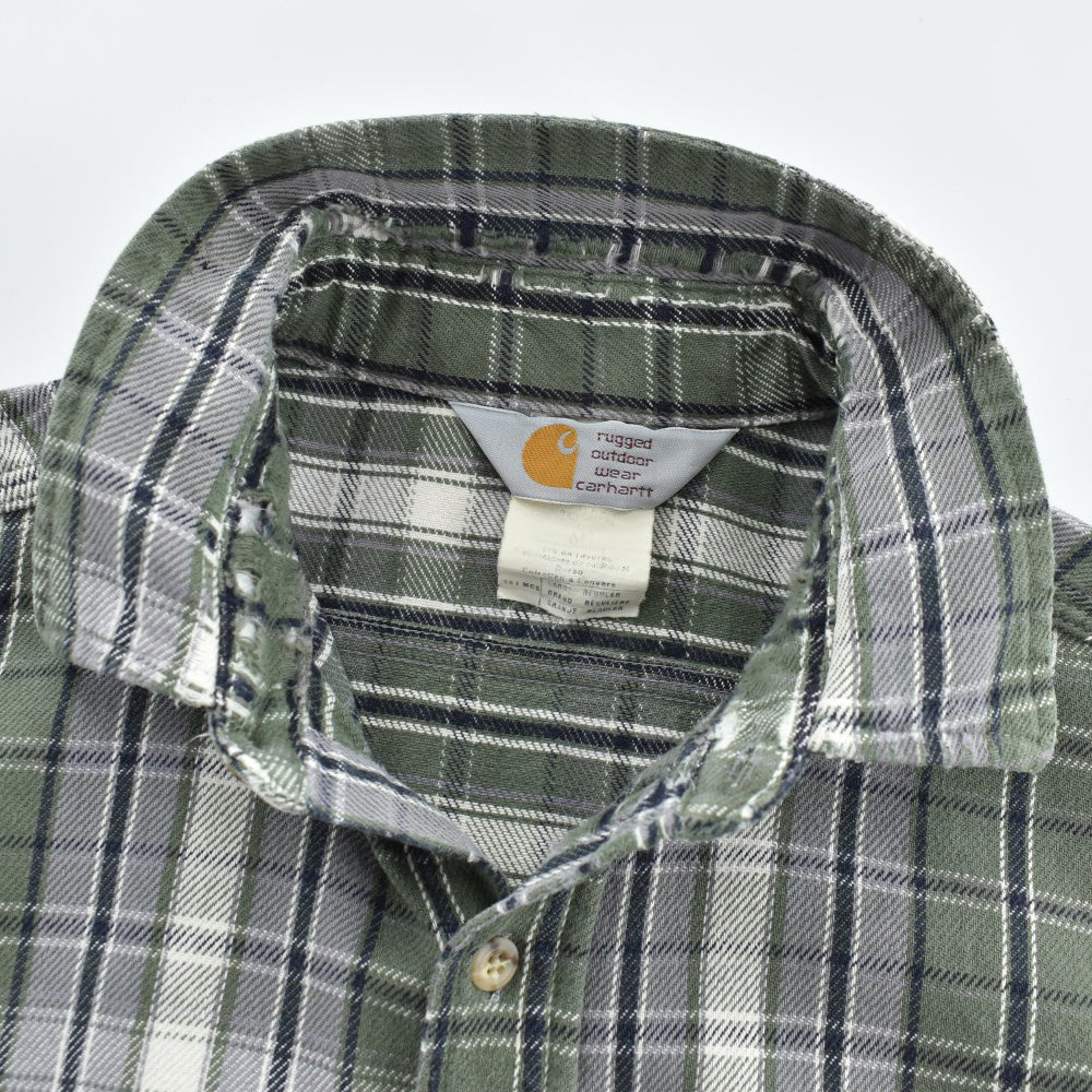 90's Carhartt ヘビーフランネルシャツ USA製 260731H