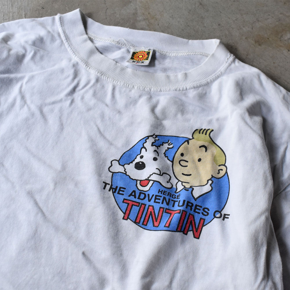 90-00’s The Adventures of Tintin “The Black Island” キャラクター Tシャツ 250916
