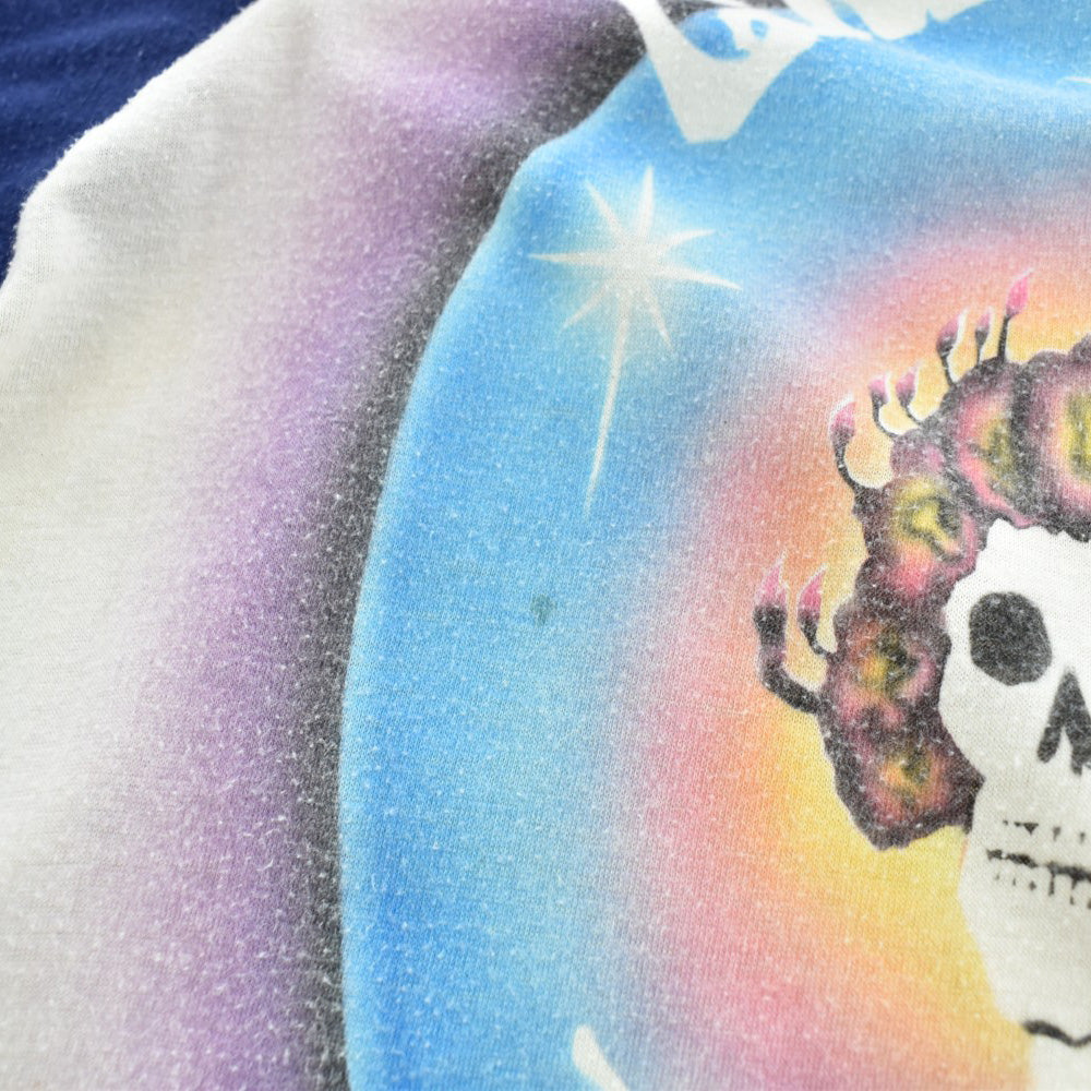 80's GRATEFUL DEAD "SKULL & ROSES" ラグラン ロックTシャツ 260529H