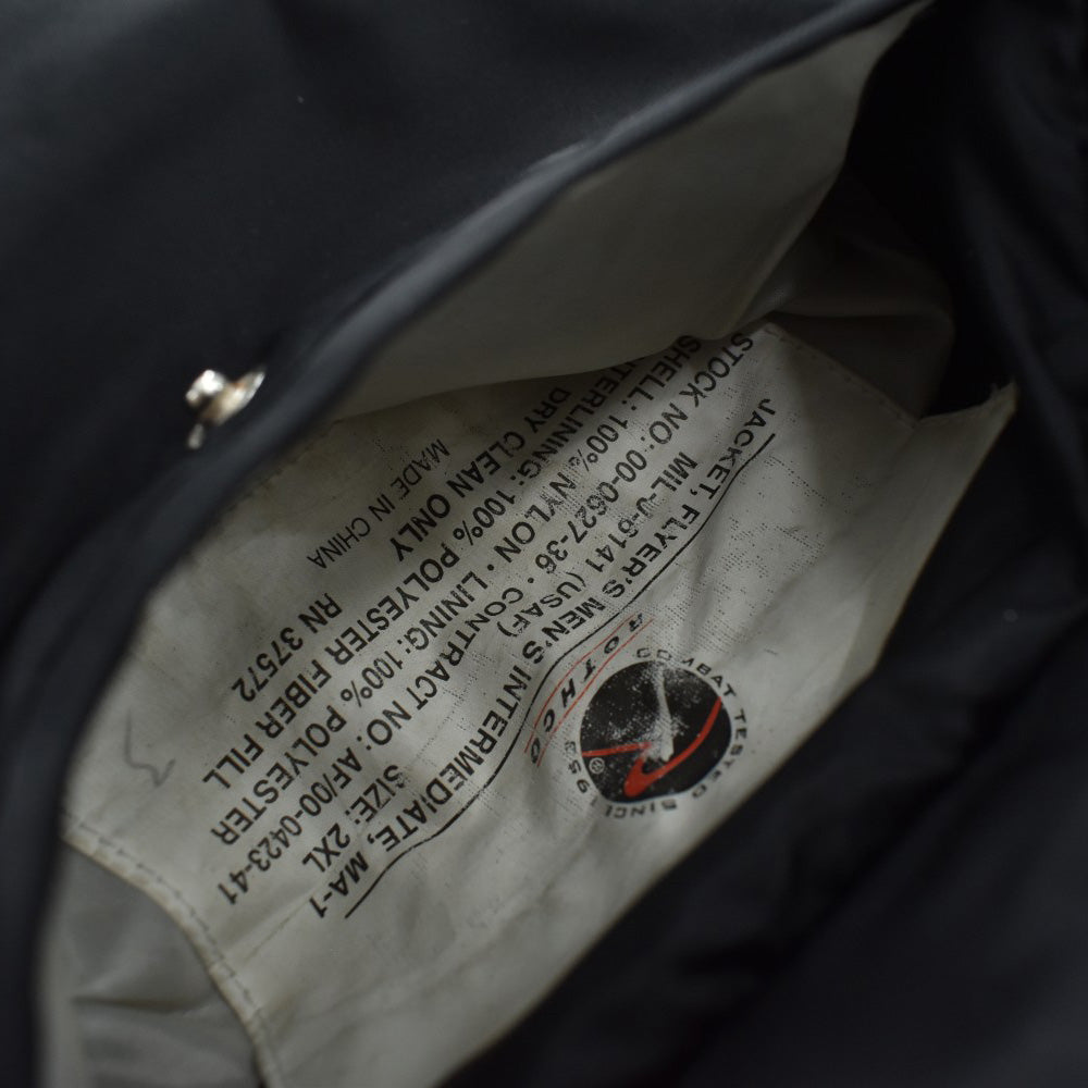 Y2K Rothco MA-1 Shriners "フリーメイソン" フライトジャケット 黒 261016H