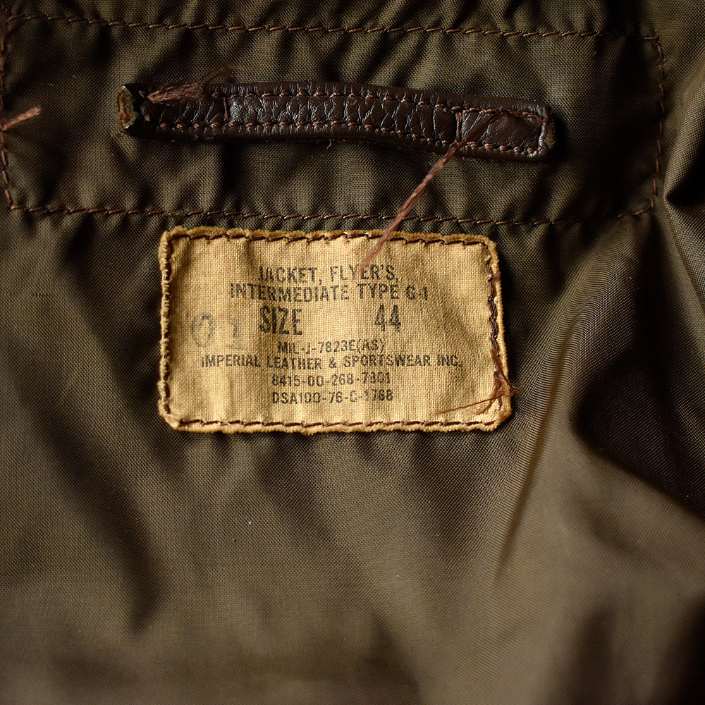 '76 USN MIL-J-7823E(AS) G-1 レザー フライトジャケット 241202H