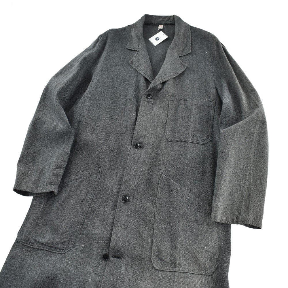 50's~ ブラックシャンブレー フレンチワーク アトリエコート 260519H
