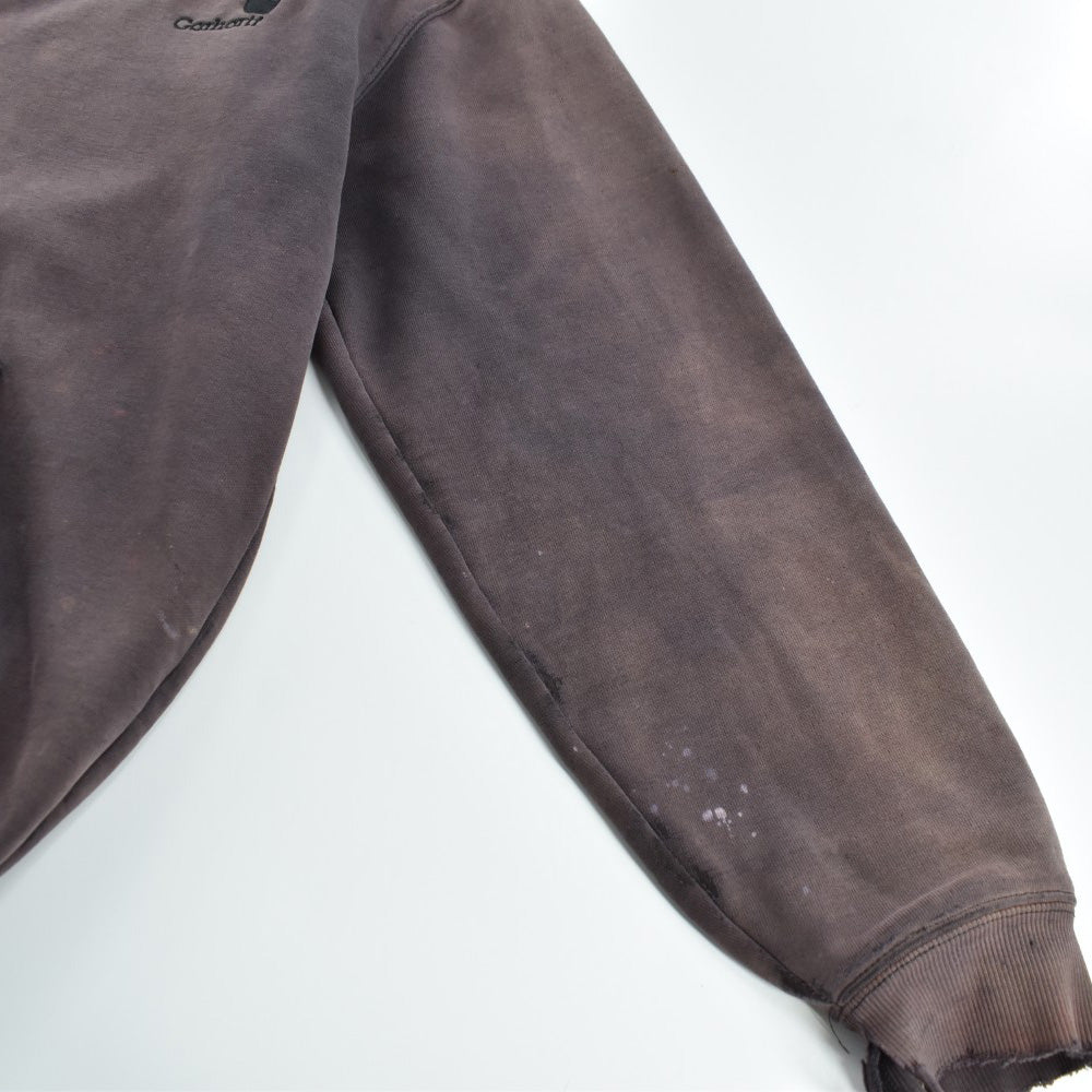 Y2K Carhartt 刺繍ロゴ "鬼フェード＆BORO" ジップパーカー  260616H