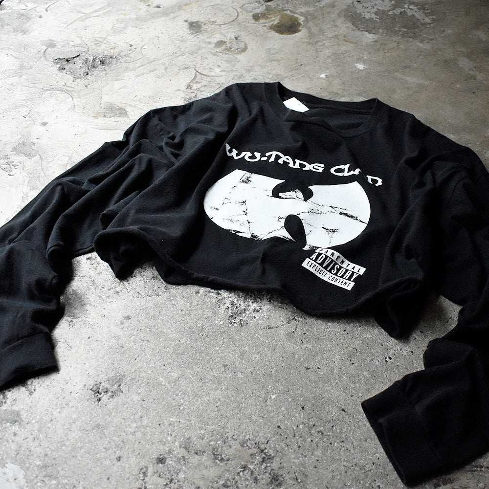 Y2K Wu-Tang Clan “Iron Flag” カットオフ ロングスリーブTシャツ 240622H