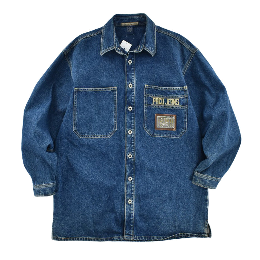 90's PACO JEANS メタルプレート デニム シャツジャケット 260508H