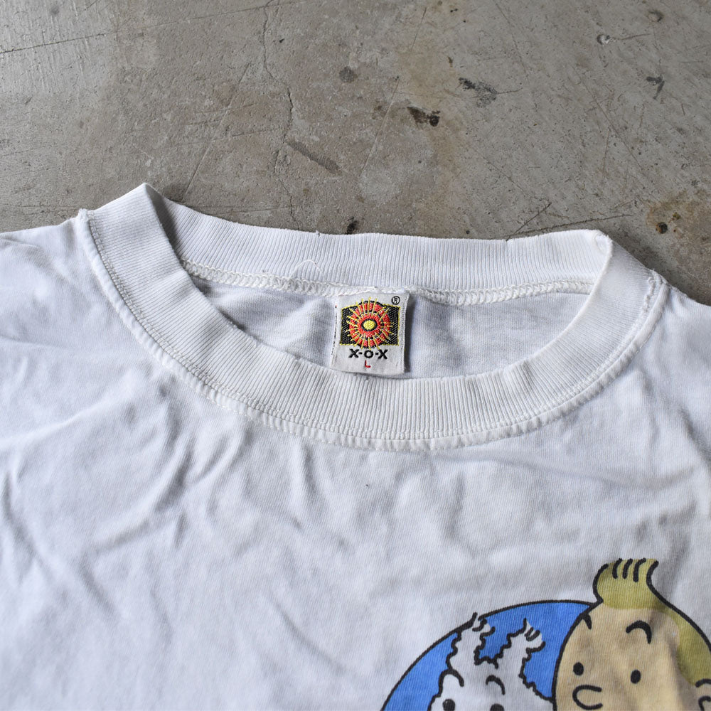 90-00’s The Adventures of Tintin “The Black Island” キャラクター Tシャツ 250916