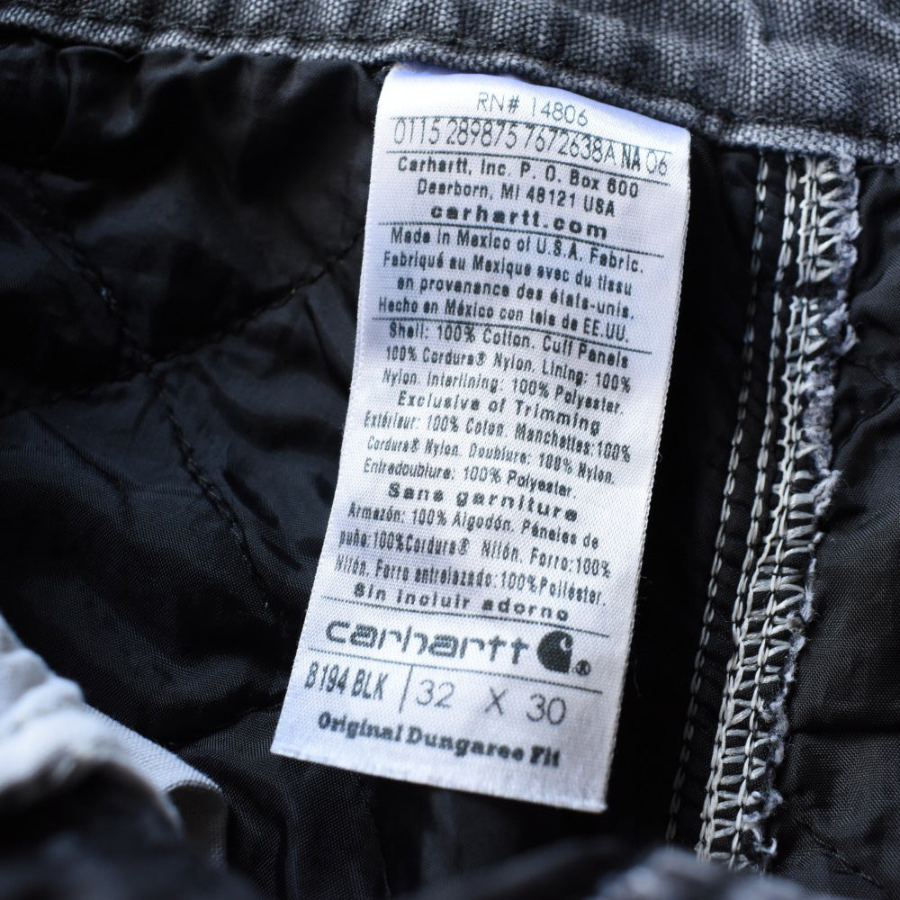 Y2K Carhartt “B194 Double Knee” ダック ダブルニーパンツ 黒 251114H