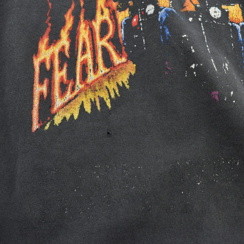 90's "FEAR NO EVIL" ファイヤーパターン バイカーTシャツ 260619H