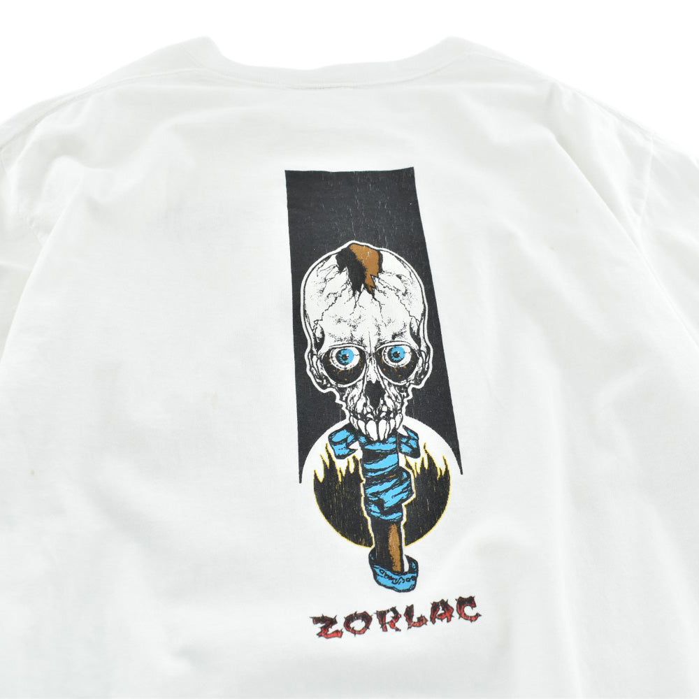 90's ZORLAC "Aaron Deeter" PUSHEAD スカル バットロゴ スケートT 260908H