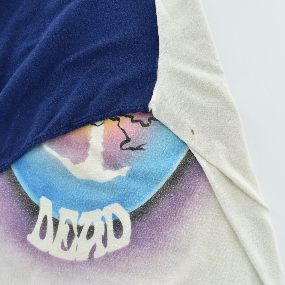 80's GRATEFUL DEAD "SKULL & ROSES" ラグラン ロックTシャツ 260529H