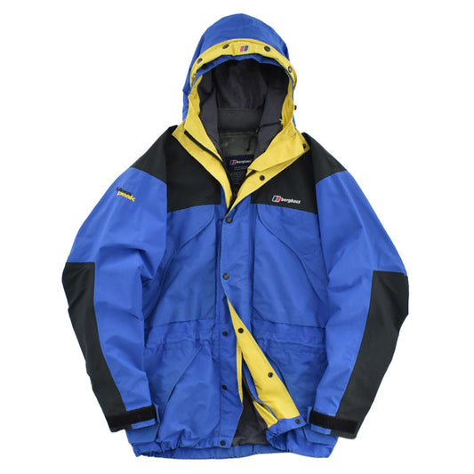 Y2K Berghaus バーグハウス MERA PEAK メラピーク GORE-TEX ゴアテックス マウンテンパーカー ロイヤルブルー ブラック イエロー フード