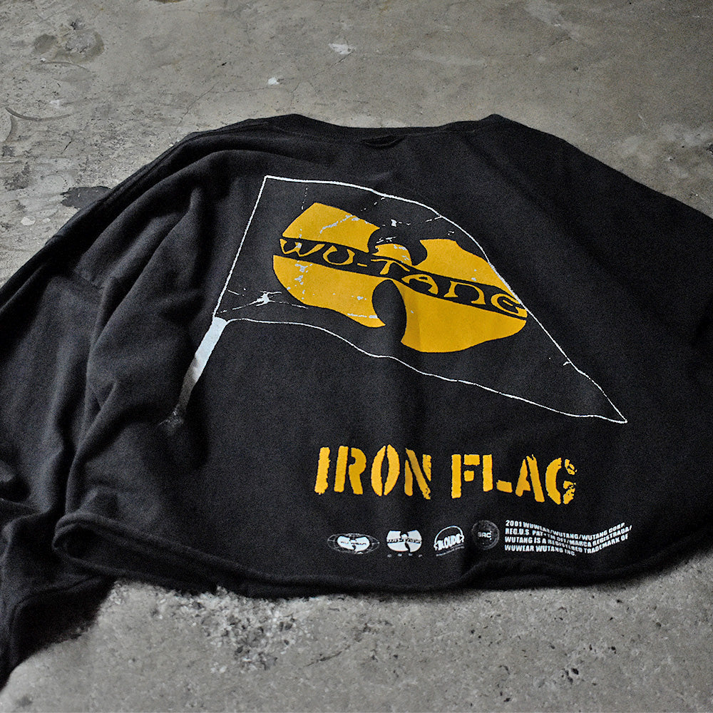 Y2K Wu-Tang Clan “Iron Flag” カットオフ ロングスリーブTシャツ 240622H