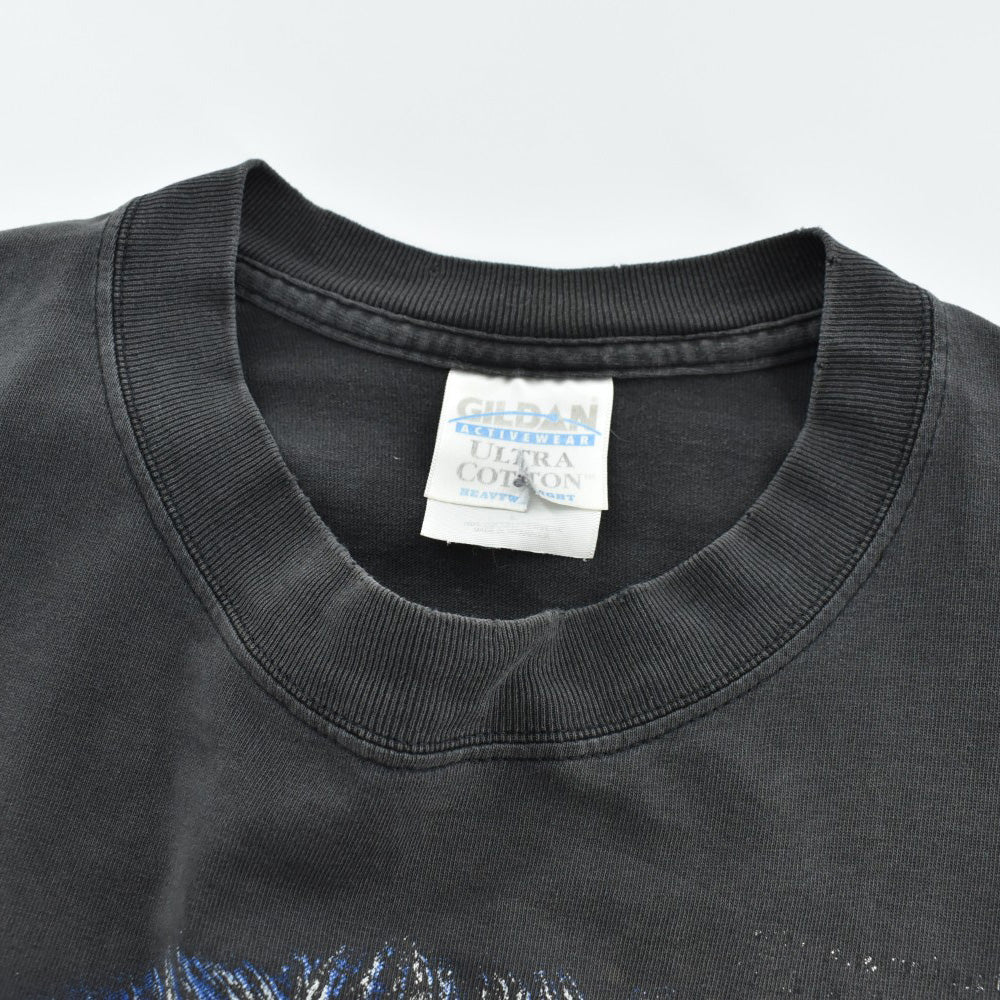 90's "FEAR NO EVIL" ファイヤーパターン バイカーTシャツ 260619H