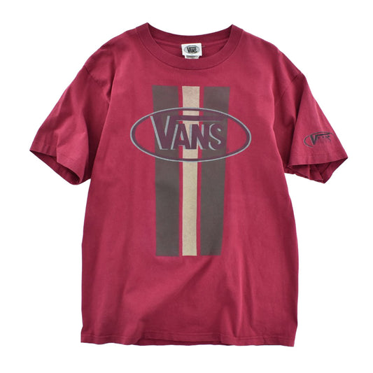 90's VANS オーバルロゴ レーシングストライプ スケートT USA製 260904H