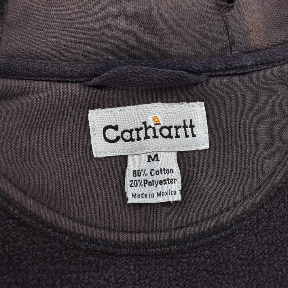 Y2K Carhartt 刺繍ロゴ "鬼フェード＆BORO" ジップパーカー  260616H