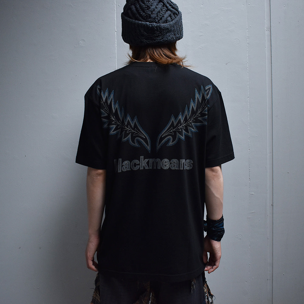 blackmeans　バンダナ付き　両面プリントTee　945-78GT92-1　230520H