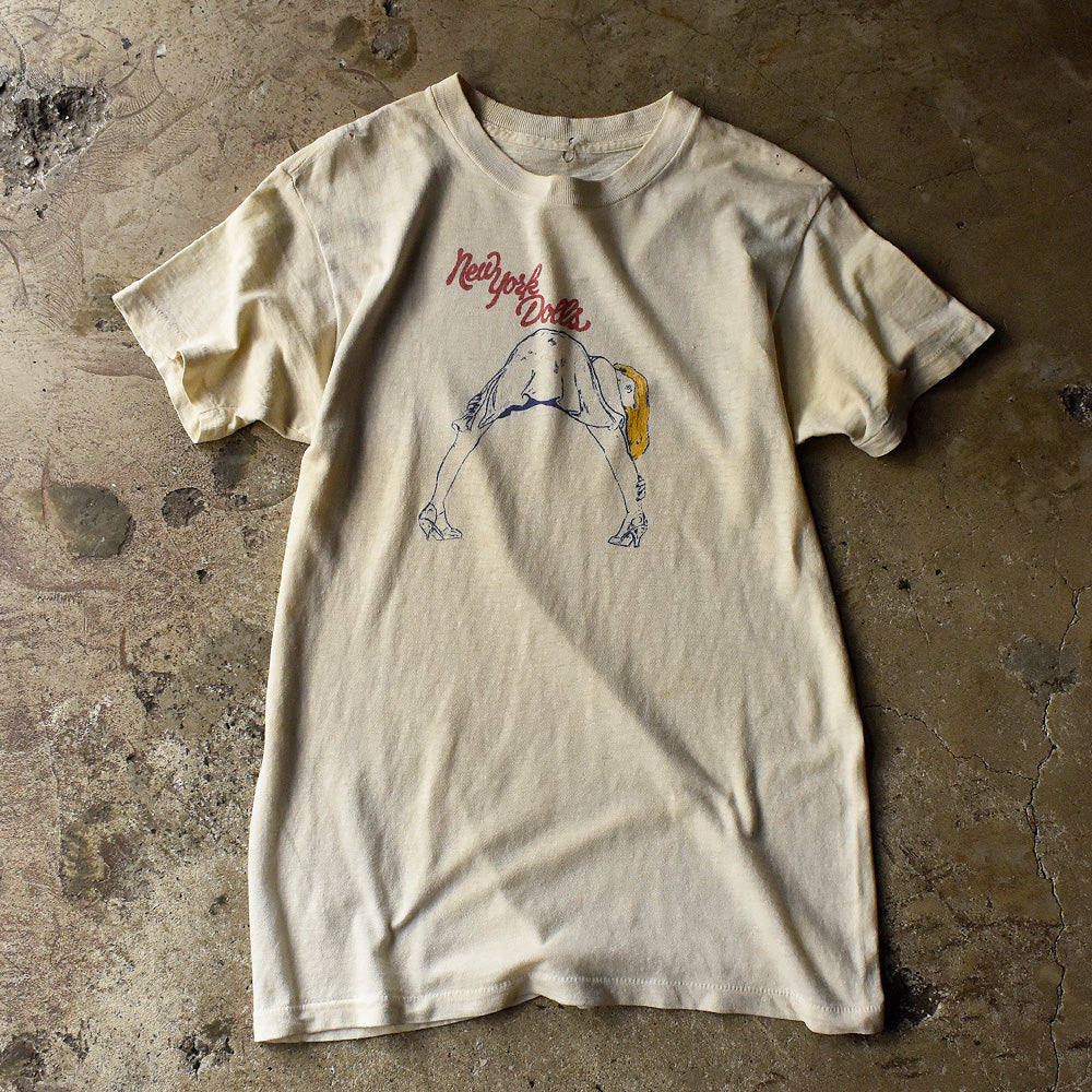 70's New York Dolls “Hip Girl” Tシャツ “Couleurshirt掲載” 231002HY33