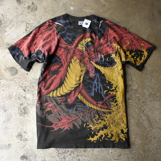 90’s AOP! LIQUID BLUE “Dragon” Tシャツ USA製 250424H