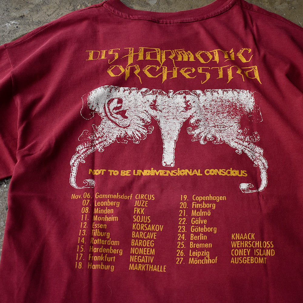 90's Disharmonic Orchestra “Not To Be Undimensional Conscious” Tour ロック Tシャツ 250813HSGI