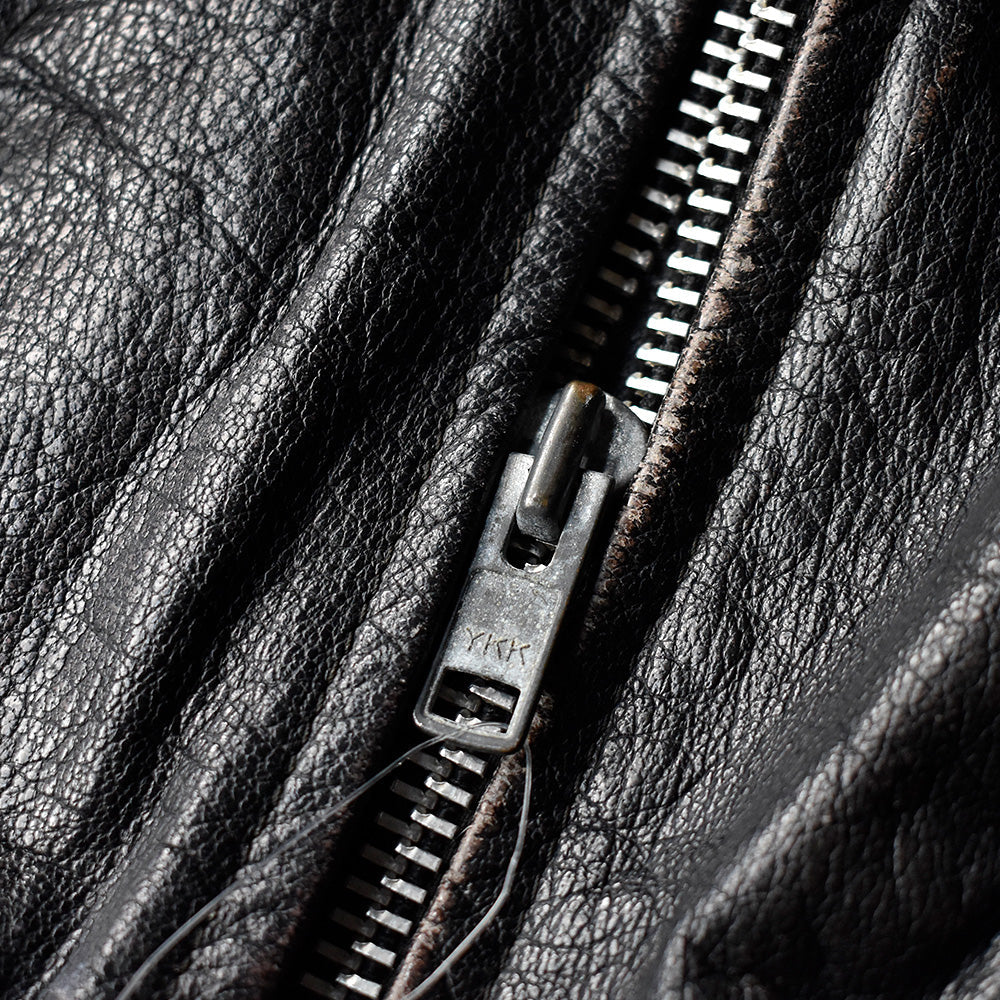 80's～ ハンドペイント！ PROTECH LEATHER APPAREL ライダース レザージャケット 240318H