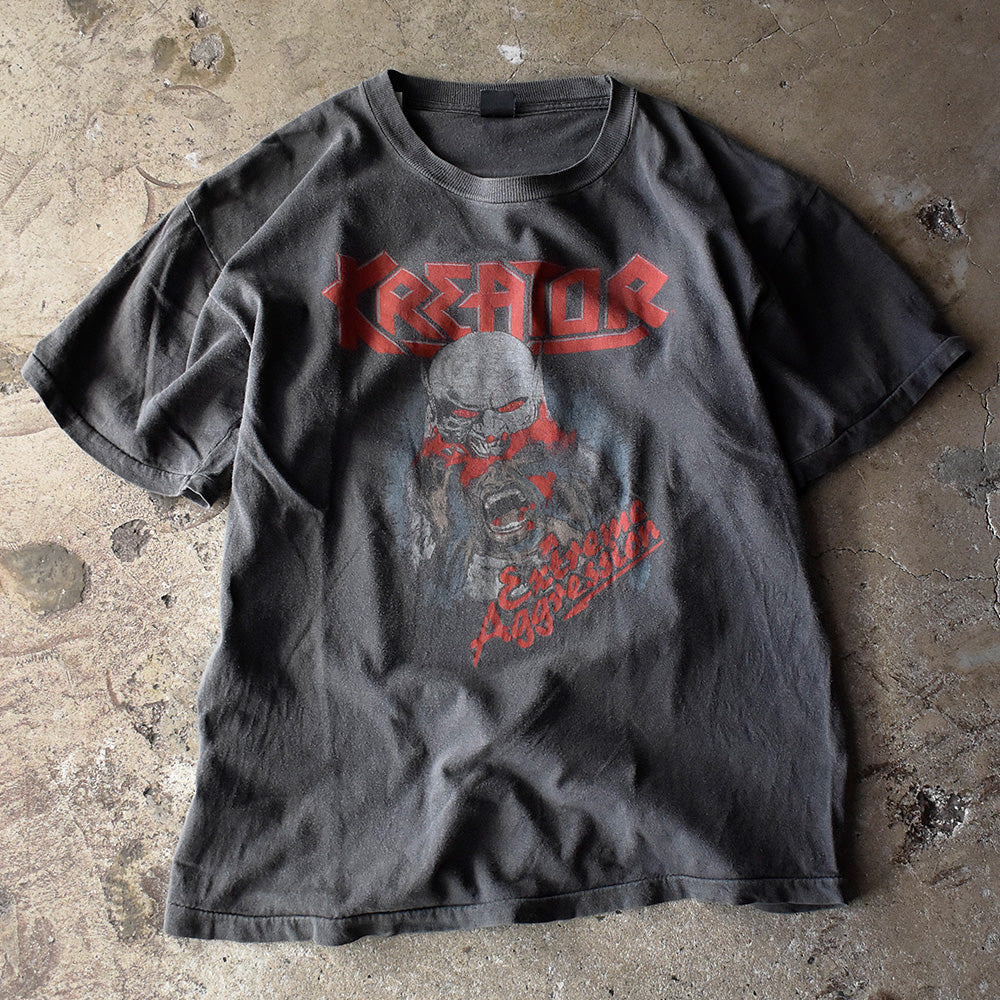 80's Kreator “Extreme Aggression” North American Tour 89 Tシャツ 240421H
