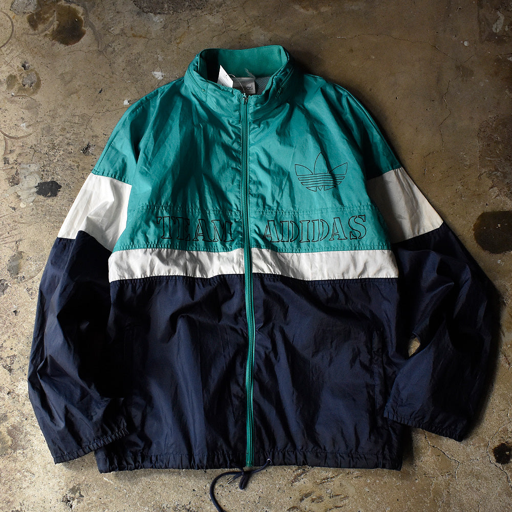 80's adidas “TEAM ADIDAS” フード付き ナイロンジャケット 231029H