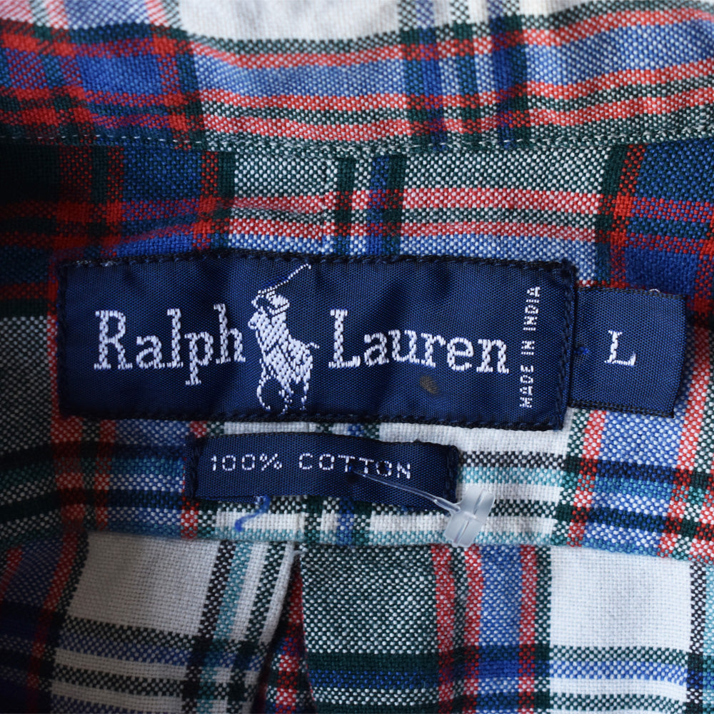 90's　Ralph Lauren/ラルフ ローレン タータンチェック ボタンダウンシャツ　230815