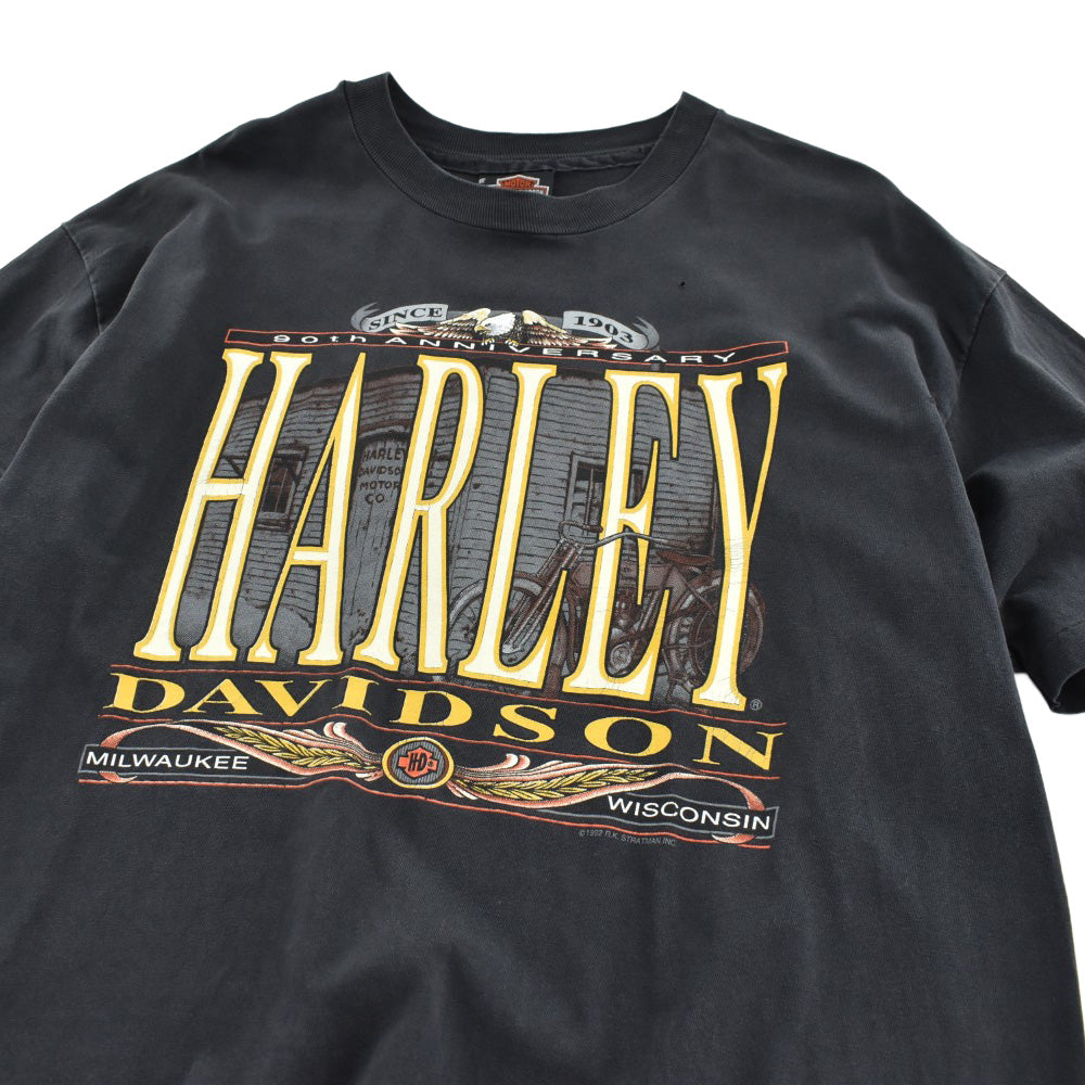 90's HARLEY-DAVIDSON "90th Anniversary" ハーレーT USA製 260825H