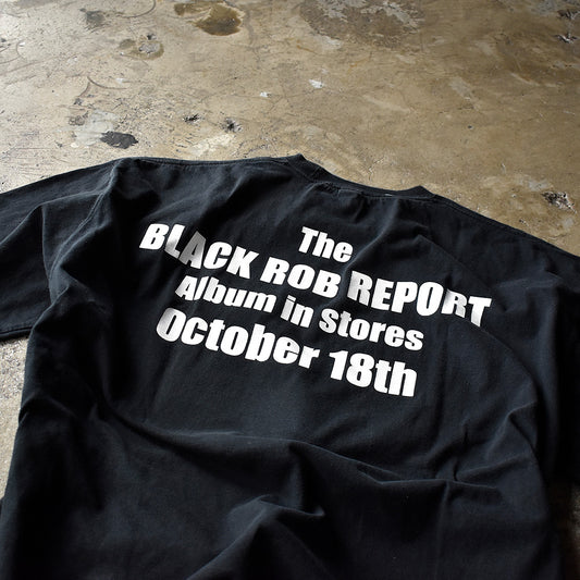 Y2K Black Rob “BLACK ROB / THE BLACK ROB REPORT” Rap ロック Tシャツ 240802H