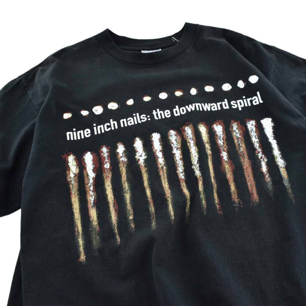 90's NINE INCH NAILS "THE DOWNWARD SPIRAL" インダストリアル ロックT 260728H