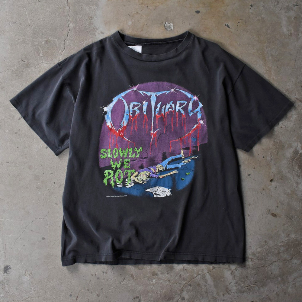 90’s Obituary 1st "Slowly We Rot" デスメタル ロックTシャツ  251114H