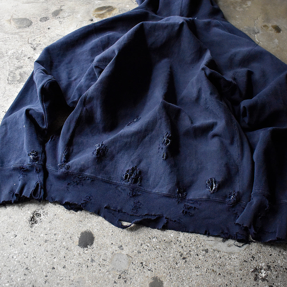 90's ボロ！ STEVE AND BARRY'S “NAVY” リバースタイプパーカー 250305H