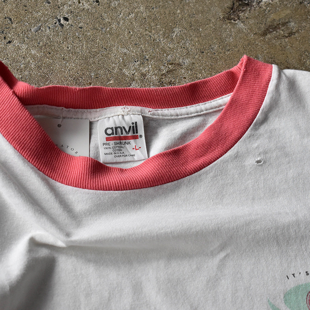 90's “Krispy Kreme Doughnuts“ リンガーTシャツ USA製 240813H