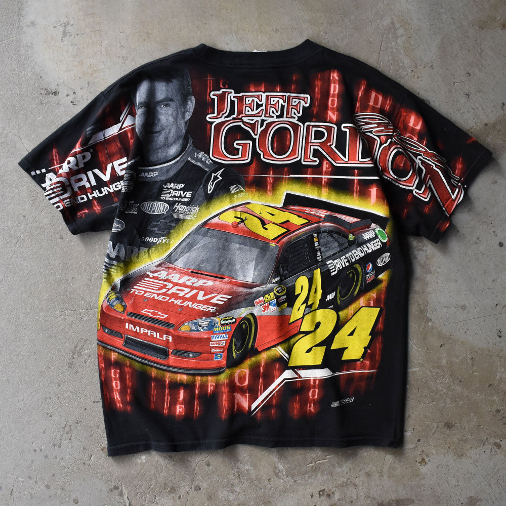 Y2K NASCAR “#24 Jeff Gordon” AOP！ レーシング Tシャツ 250616