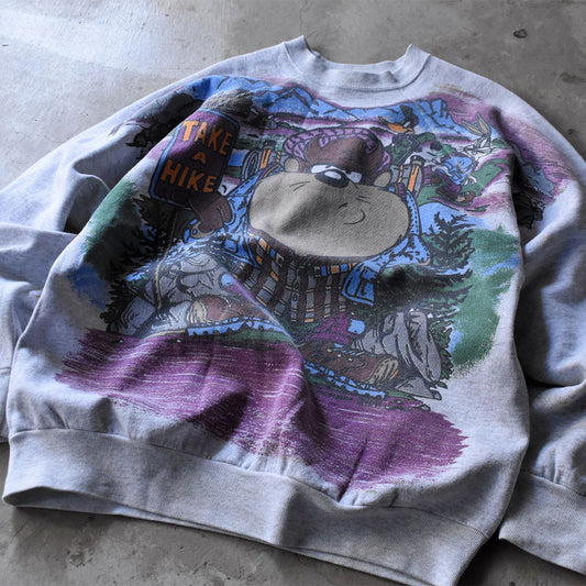 90’s Looney Tunes “TAZ” AOP スウェット USA製 250308
