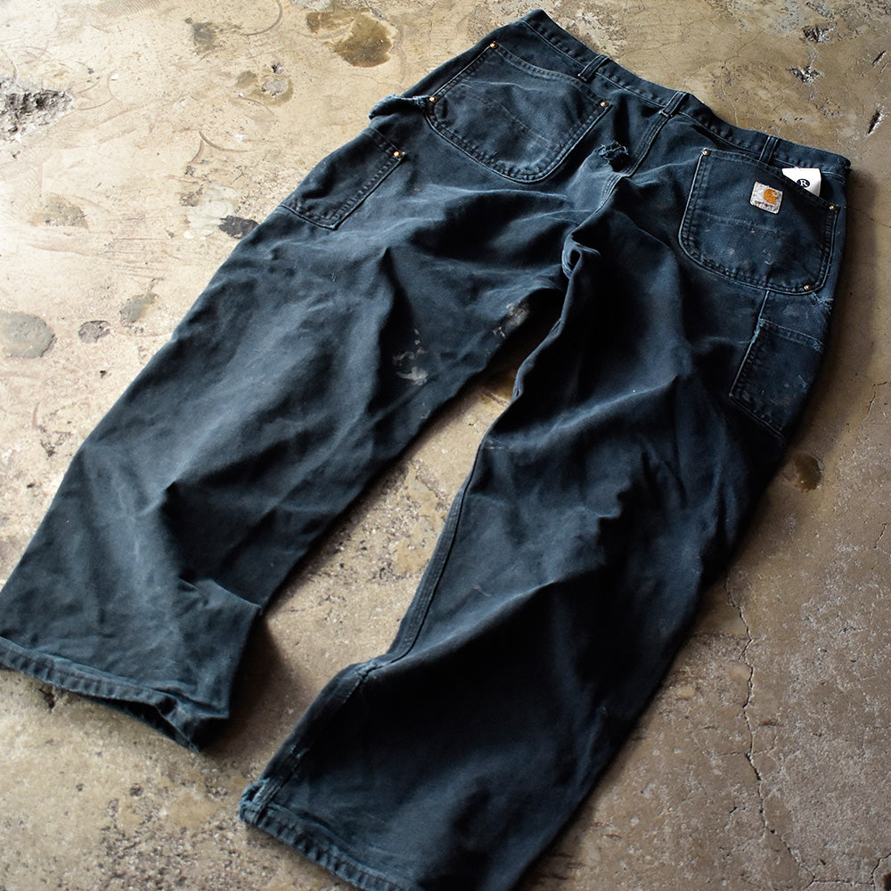 ペンキ！ Carhartt ブラック！ ダブルニー ダック ペインターパンツ 240910H