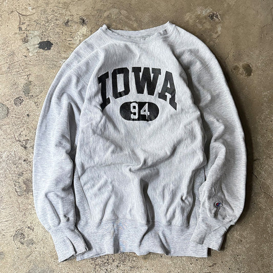 90's Champion “IOWA” リバースウィーブ スウェット USA製 240326H