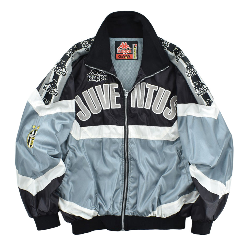 90’s Kappa カッパ JUVENTUS ユヴェントス ユベントス GARA ナイロンジャケット ブラック グレー アップリケ エンブレム オミニ
