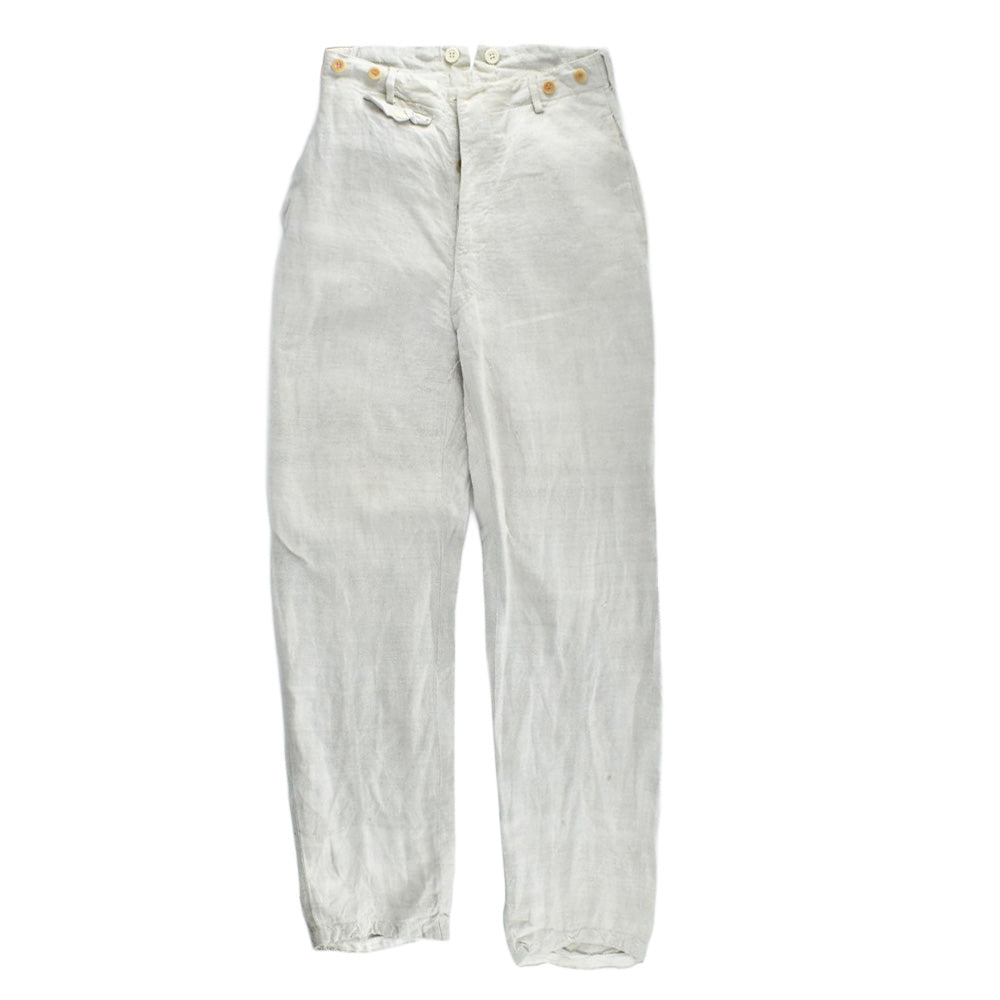 1920's~ Antique French Linen Trousers リネン ワークパンツ 260428H