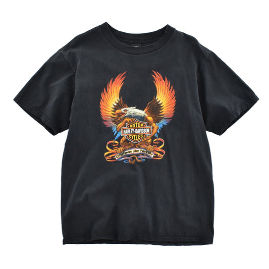 90's HARLEY-DAVIDSON "Legends Are Forever" イーグル バイカーTシャツ USA製 260814H