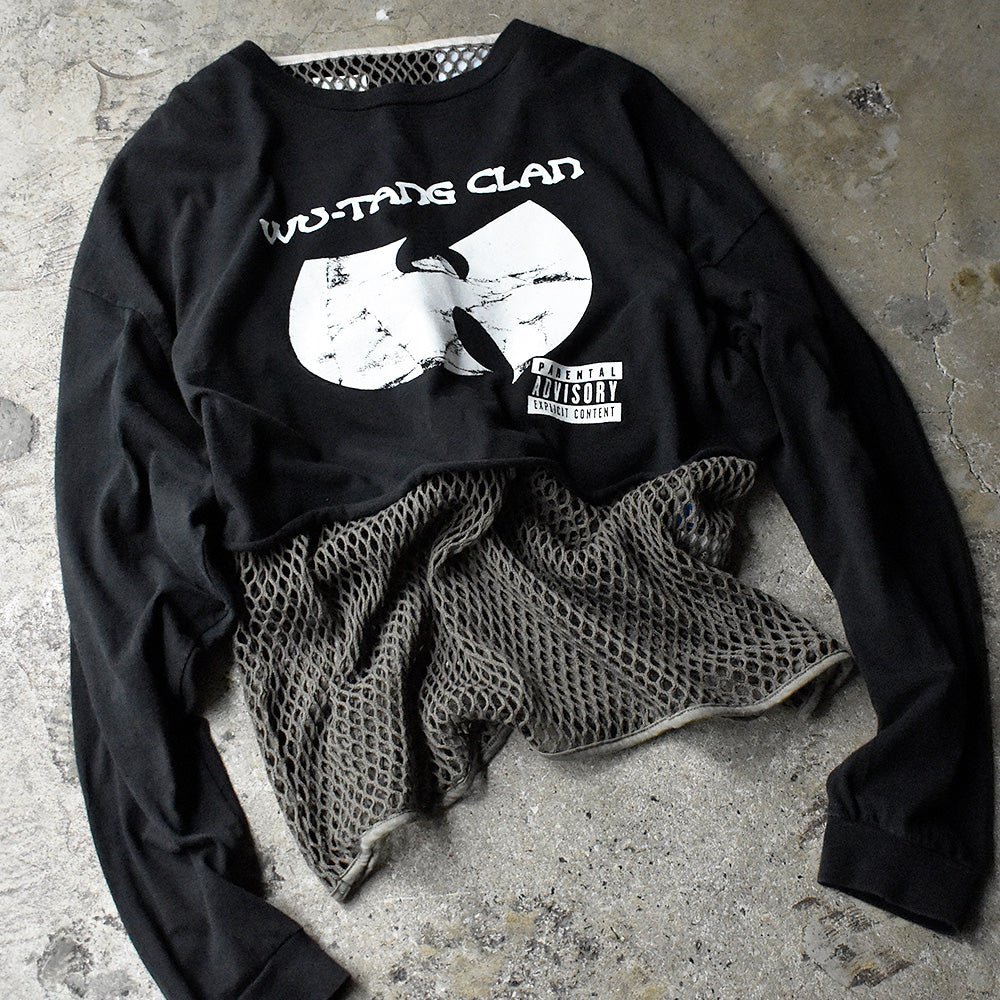 ウータン・クラン Iron Flag ロゴ カットオフ ロングスリーブTシャツ 2001年〜 古着