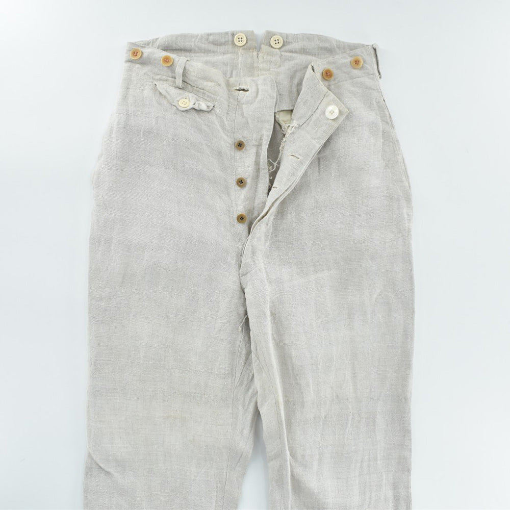 1920's~ Antique French Linen Trousers リネン ワークパンツ 260428H