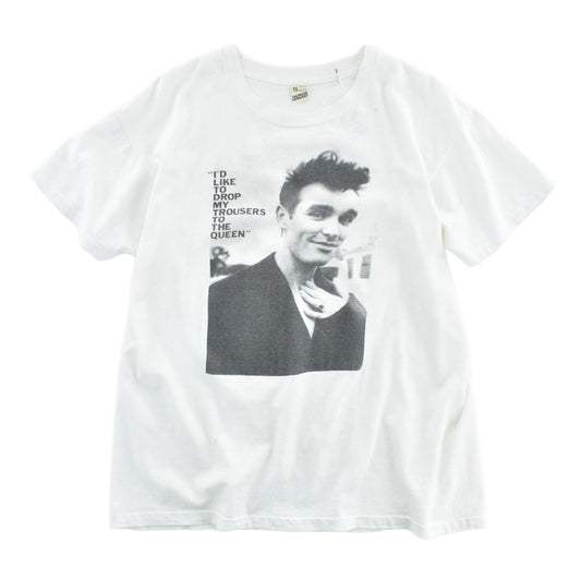 80's THE SMITHS "I'd Like to Drop My Trousers to the Queen" Morrisseyフォト ロックTシャツ Couleurshirt掲載 260630H